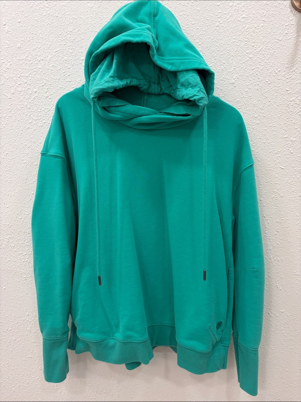Free People Teal Green Hoodie Sweater